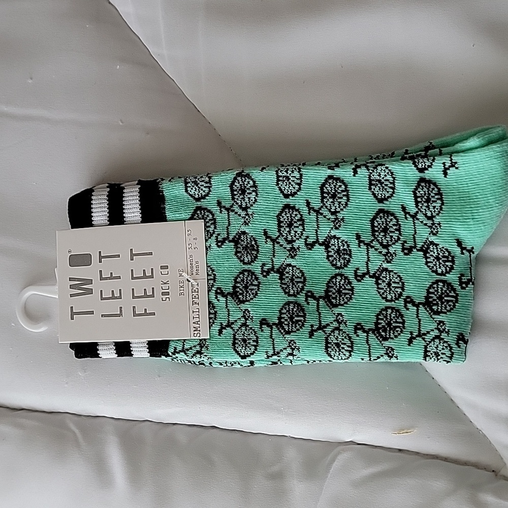 BRAND NEW Two Left Feet bicycle socks